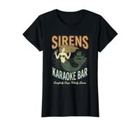 The Odyssey Sirens Karaoke Odysseus Divertidas Mujeres Cantantes Camiseta gráfica económica, Mujer, Negro, M
