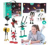 The Off Bits Space Mission Educational Build Your Own Robot Toy Stem Building Toys for Boys and Girls Valentine Birthday Gift for Kids Montessori Pl