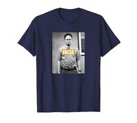 The Office Barra Falsa de Dwight Camiseta, Hombre, Azul Marino, S