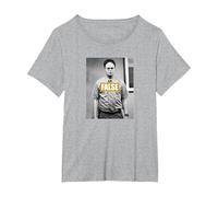 The Office Barra Falsa de Dwight Camiseta, Mujer Tallas Grandes, Gris Jaspeado, 2XL Grande