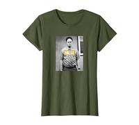 The Office Barra Falsa de Dwight Camiseta, Mujer, Verde Oliva, S