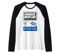 The Office Dunder Mifflin Copy Paper Label Camiseta Manga Raglan