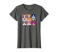 The Office Dunder Mifflin Retratos Camiseta, Mujer, Asfalto, M
