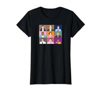 The Office Dunder Mifflin Retratos Camiseta, Mujer, Negro, S