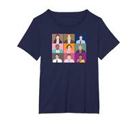 The Office Dunder Mifflin Retratos Camiseta, Mujer Tallas Grandes, Azul Marino, 6XL Grande