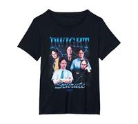 The Office Dwight Schrute Heartthrob - Producto Oficial Camiseta, Mujer Tallas Grandes, Negro, 6XL Grande
