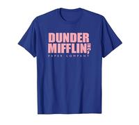 The Office Logotipo de Pink Dunder Mifflin Camiseta, Hombre, Azul Real, 3XL