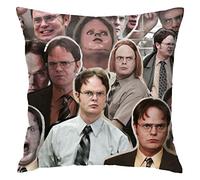 The Office Merch Dwight Schrute Collage - Funda de cojín suave, cuadrada, para el hogar, dormitorio, sofá, 45 x 45 cm