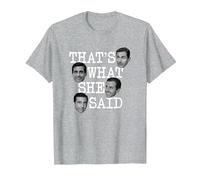 The Office Michael Ella Dijo Jefes Camiseta, Hombre, Gris Jaspeado, 4XL
