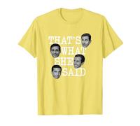 The Office Michael Ella Dijo Jefes Camiseta, Hombre, Limón, XL