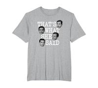 The Office Michael Ella Dijo Jefes Camiseta, Hombre Tallas Grandes, Gris Jaspeado, 2X Alto