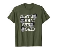 The Office Michael Ella Dijo Jefes Camiseta, Hombre, Verde Oliva, 3XL