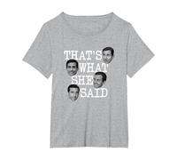 The Office Michael Ella Dijo Jefes Camiseta, Mujer Tallas Grandes, Gris Jaspeado, 4XL Grande