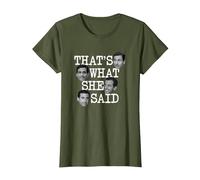The Office Michael Ella Dijo Jefes Camiseta, Mujer, Verde Oliva, XL