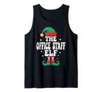 The Office Staff Elf Funny Christmas Matching Family Camiseta sin Mangas