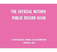 The Official Notary Public Record Book-Pink