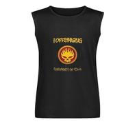 The Offspring Conspiracy of One Sleeveless T-Shirt Man's Fashion Cotton Black Vest Tank Clothes, Negro , 3XL