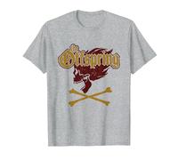 The Offspring Official Screaming Skull Camiseta, Hombre, Gris Jaspeado, M