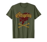 The Offspring Official Screaming Skull Camiseta, Hombre, Verde Oliva, 3XL
