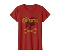The Offspring Official Screaming Skull Camiseta, Mujer, Arándano, S