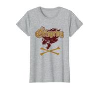 The Offspring Official Screaming Skull Camiseta, Mujer, Gris Jaspeado, L