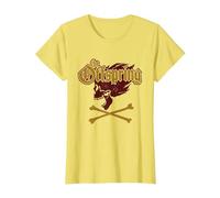 The Offspring Official Screaming Skull Camiseta, Mujer, Limón, M