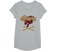 The Offspring Official Screaming Skull Camiseta, Niñas, Gris Jaspeado, S