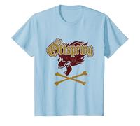 The Offspring Official Screaming Skull Camiseta, Niños, Azul Bebé, 10 años