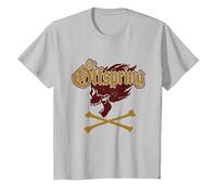 The Offspring Official Screaming Skull Camiseta, Niños, Plata, 3 años