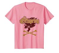 The Offspring Official Screaming Skull Camiseta, Niños, Rosado, 4 años