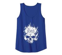 The Offspring Official White Skull Logo Camiseta sin Mangas, Mujer, Azul Real, M