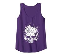 The Offspring Official White Skull Logo Camiseta sin Mangas, Mujer, Morado, L