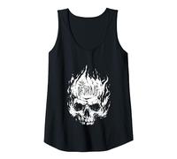 The Offspring Official White Skull Logo Camiseta sin Mangas, Mujer, Negro, M