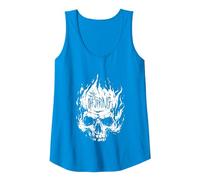 The Offspring Official White Skull Logo Camiseta sin Mangas, Mujer, Zafiro, L