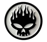 The Offspring Skull Band Logo Pin Badge One Size, Negro , Talla única