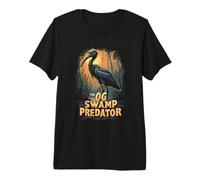 The OG Swamp Predator - Garza Nocturna de Corona Negra Camiseta Premium