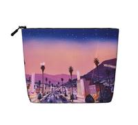 The Old Hollywood - Neceser de viaje con estampado de Hollywood, bolsa de maquillaje de viaje, estuche organizador de maquillaje portátil para mujer, Black, Talla única