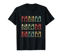 The old way, Disquete de colores vintage Camiseta