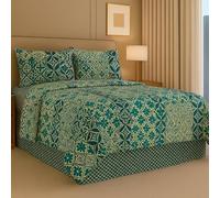 The one home Juego de Sábanas 100% Algodón 3 Piezas 90x200 - Sábana Bajera, Sábana Plana y 1 Fundas de Almohada 50x75cm