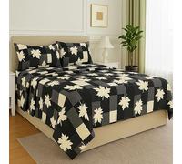 The one home Juego de Sábanas 100% Algodón 3 Piezas 90x200 - Sábana Bajera, Sábana Plana y 1 Fundas de Almohada 50x75cm