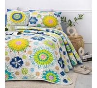 The one home Premium Colcha de Verano Bouti Reversible Cama 150 con 2 Funda 100% Poliéster - Colcha Ligera, Fina, Transpirable y Suave - Cubrecama Multiusos Otoño Primavera Entretiempo