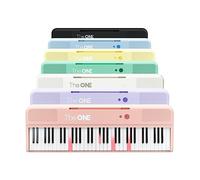 The ONE Smart Keyboard COLOR 61 teclas Piano portátil para principiantes, 256 timbres, 64 polifonía, luces LED integradas y aplicaciones gratuitas (rosa)
