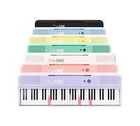 The ONE Smart Keyboard COLOR - Piano digital de 61 teclas, teclado portátil para principiantes, 256 tonos, 64 polifonía, luces LED integradas y aplicaciones gratuitas (morado)