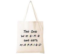 The One Where She Gets Married - Bolsa de hombro para la compra - Regalo de compromiso para mujeres - Novia para estar - Recién comprometida - Regalos de despedida de soltera - Amigos programa de TV