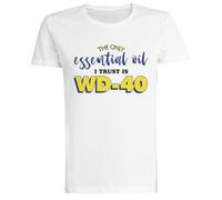 The Only Oil I Trust Is Oil Camiseta Blanca para Mujeres Camiseta Ecológica Women White T-Shirt Eco-Friendly tee