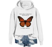 The Only Orange Monarch We Want Sweatshirt, The Only Orange Monarch Shirt I Care About, Blanco-1, M