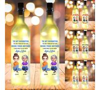 The Only Thing Better Than Being Your Mother Is Watching You Be A Mom. Lámpara decorativa para el hogar, lámpara de botella con nombre personalizado para nueva mamá, retrato de dibujos animados