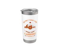 The Only Thing I Love More Than Camping Hiking Camper Nature Vaso térmico de acero inoxidable de doble pared