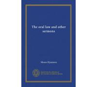 The oral law and other sermons