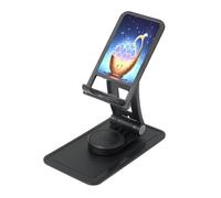 The Orb of Dreams Soporte para teléfono, soporte de escritorio ajustable para iPhone y todos los teléfonos, rotación de 360°, plegado integrado, base cuadrada